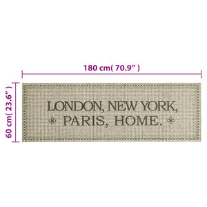 Tappeto da Cucina Lavabile-Tappetino da Cucina Casa Maiuscolo 60x180 cm Velluto