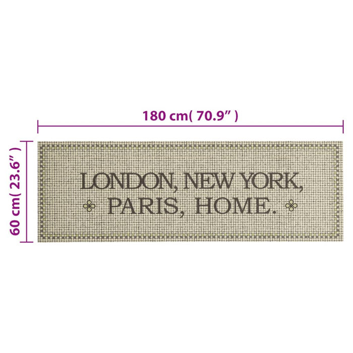 Tappeto da Cucina Lavabile Casa Maiuscolo 60x180 cm Velluto 4005636