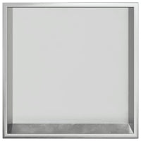 Nicchia per Doccia Argento Spazzolato 32x32x9cm in Acciaio Inox 4005124