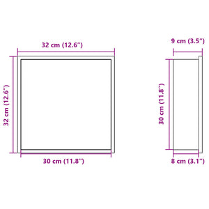 Nicchia per Doccia Argento Spazzolato 32x32x9cm in Acciaio Inox 4005124