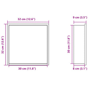 Nicchia per Doccia Oro Spazzolato 32x32x9cm in Acciaio Inox