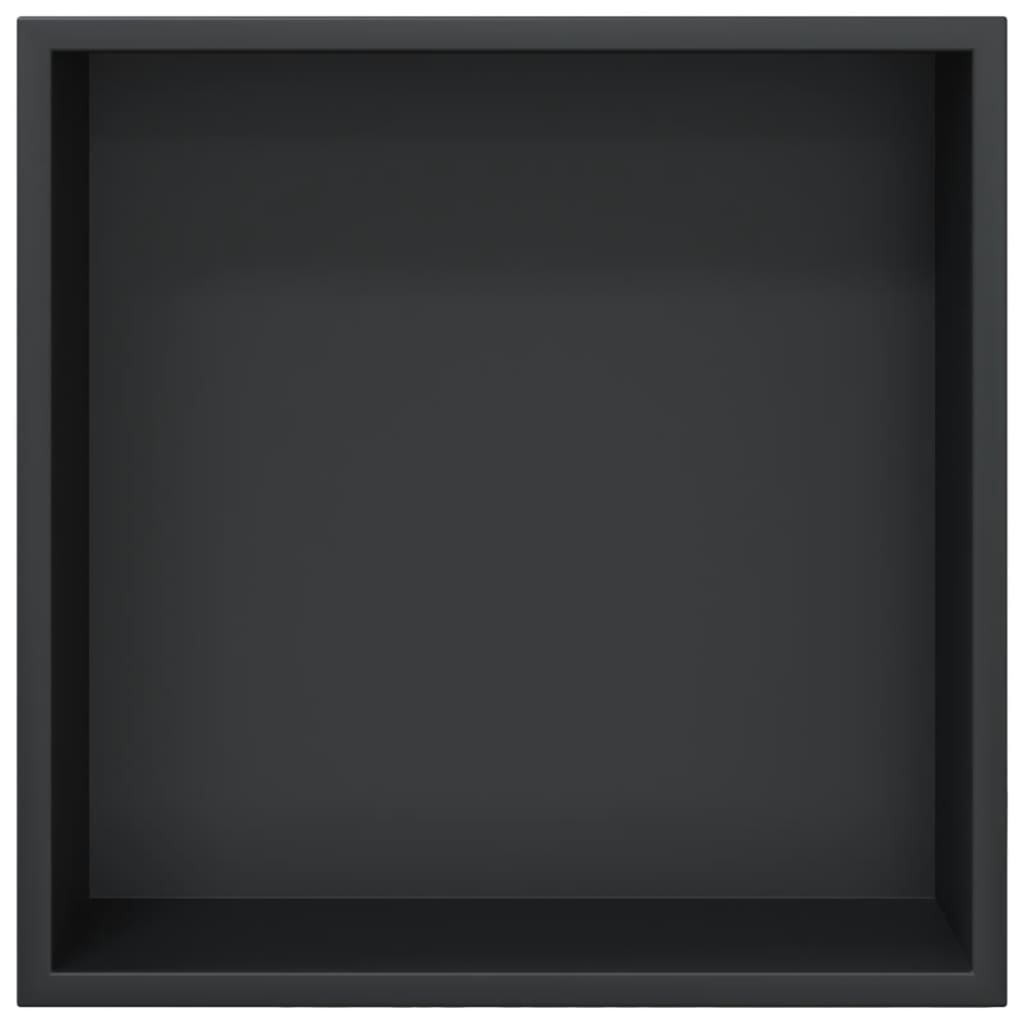 Nicchia per Doccia Nero Opaco 32x32x9cm in Acciaio Inox