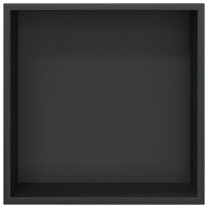 Nicchia per Doccia Nero Opaco 32x32x9cm in Acciaio Inox