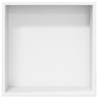 Nicchia per Doccia Bianco Opaco 32x32x9cm in Acciaio Inox
