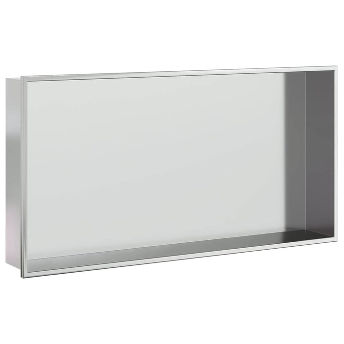 Nicchia per Doccia Argento Spazzolato 62x32x9cm in Acciaio Inox 4005128
