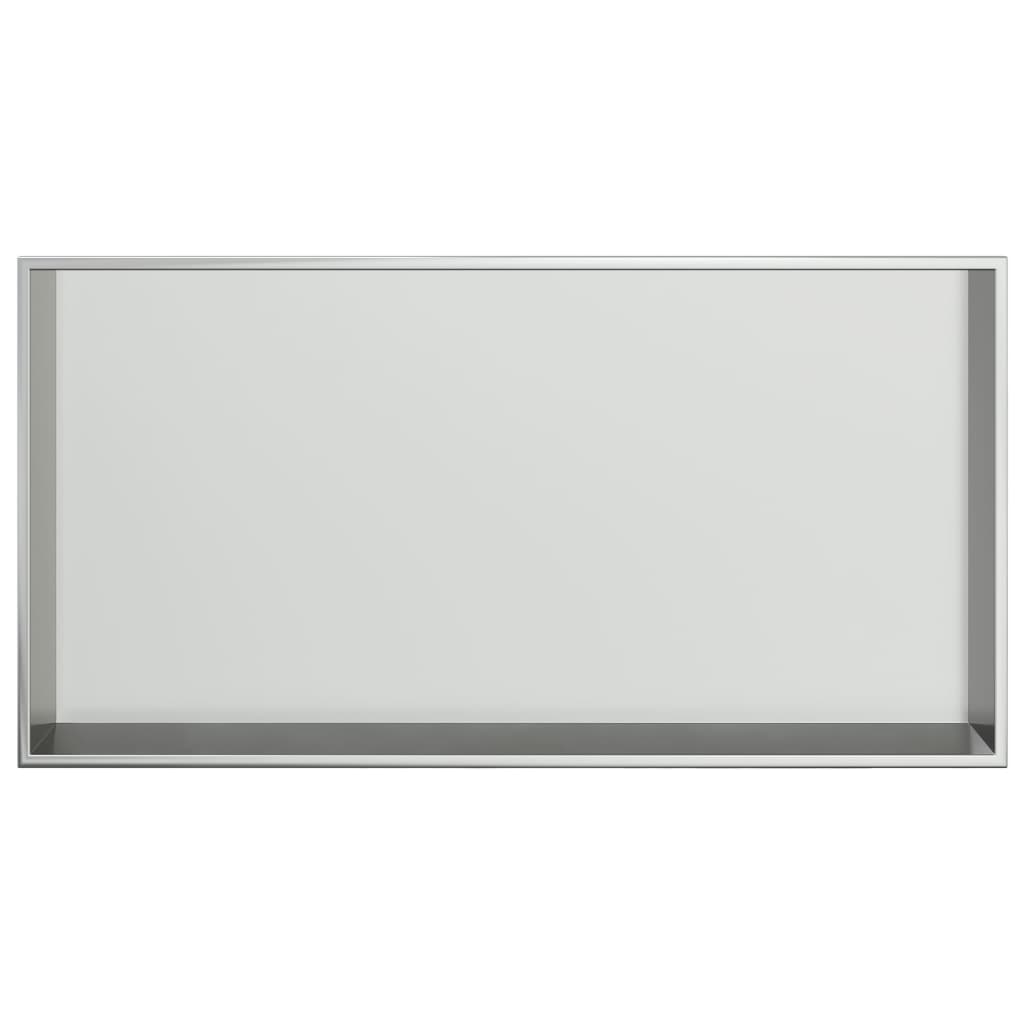 Nicchia per Doccia Argento Spazzolato 62x32x9cm in Acciaio Inox 4005128