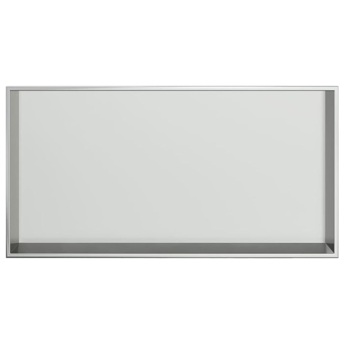 Nicchia per Doccia Argento Spazzolato 62x32x9cm in Acciaio Inox 4005128