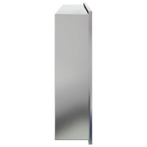 vidaXL Nicchia per Doccia Argento Spazzolato 62x32x9cm in Acciaio Inox