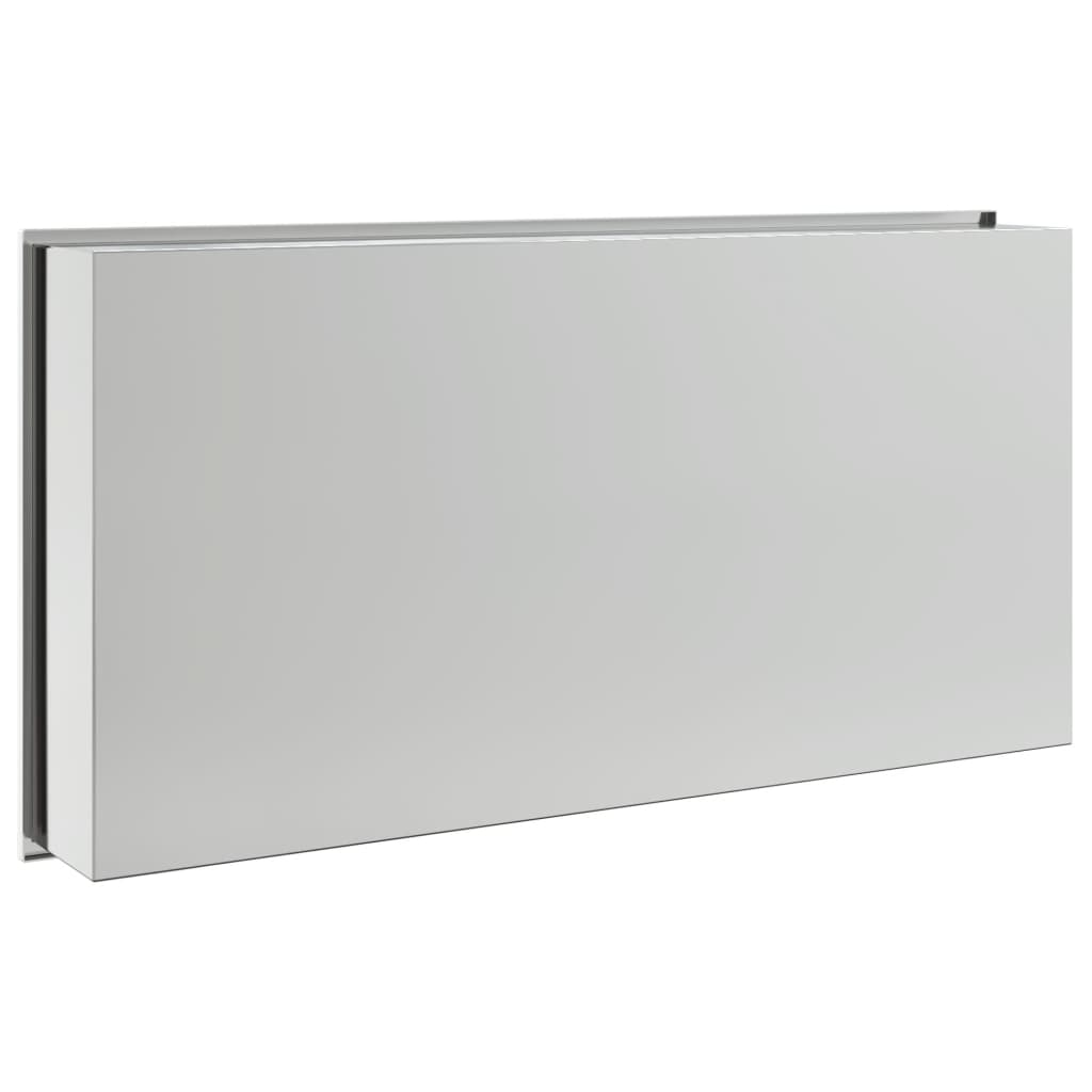 Nicchia per Doccia Argento Spazzolato 62x32x9cm in Acciaio Inox 4005128