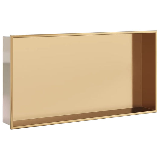 vidaXL Nicchia per Doccia Oro Spazzolato 62x32x9cm in Acciaio Inox
