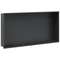 Nicchia per Doccia Nero Opaco 62x32x9cm in Acciaio Inox