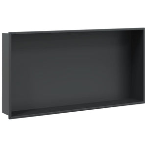 Nicchia per Doccia Nero Opaco 62x32x9cm in Acciaio Inox