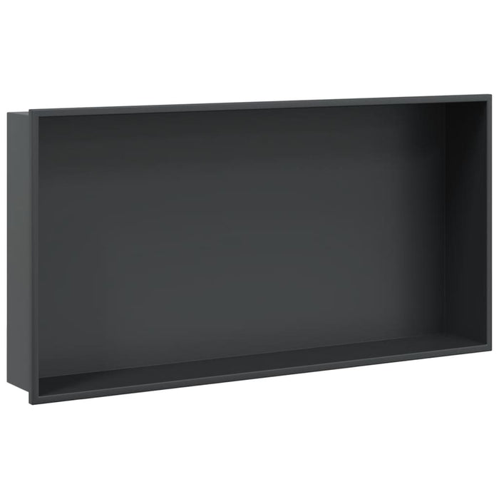 Nicchia per Doccia Nero Opaco 62x32x9cm in Acciaio Inox