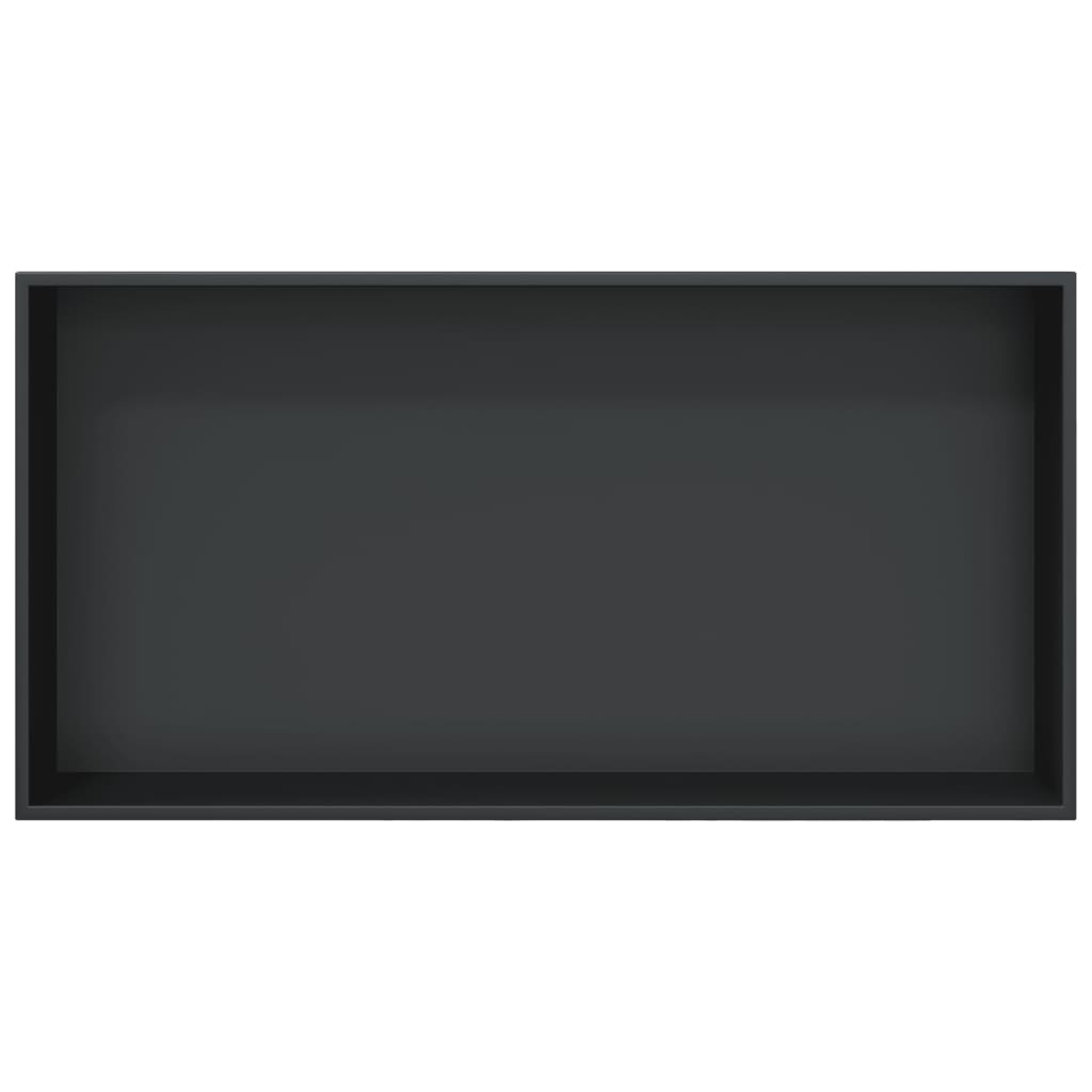 Nicchia per Doccia Nero Opaco 62x32x9cm in Acciaio Inox