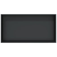 Nicchia per Doccia Nero Opaco 62x32x9cm in Acciaio Inox