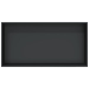 Nicchia per Doccia Nero Opaco 62x32x9cm in Acciaio Inox