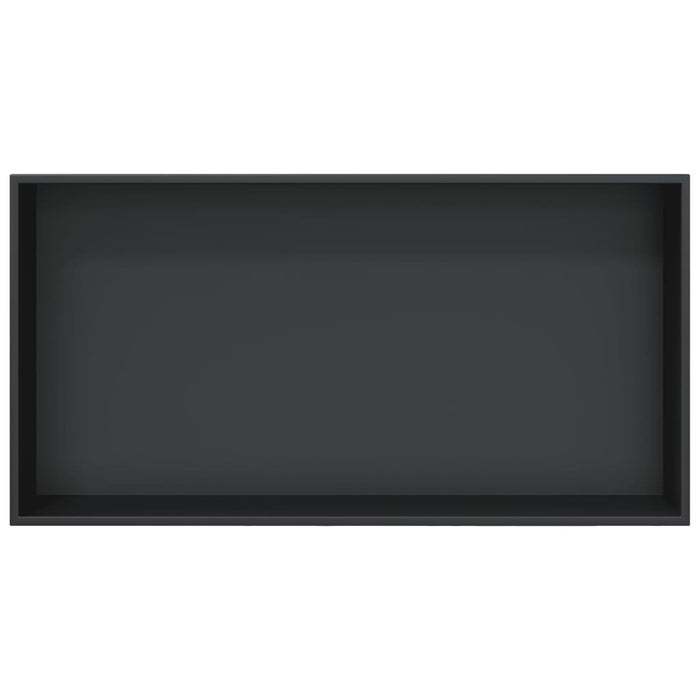 Nicchia per Doccia Nero Opaco 62x32x9cm in Acciaio Inox