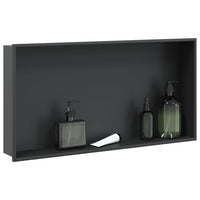 Nicchia per Doccia Nero Opaco 62x32x9cm in Acciaio Inox