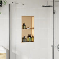Nicchia per Doccia Oro Spazzolato 32x62x9cm in Acciaio Inox