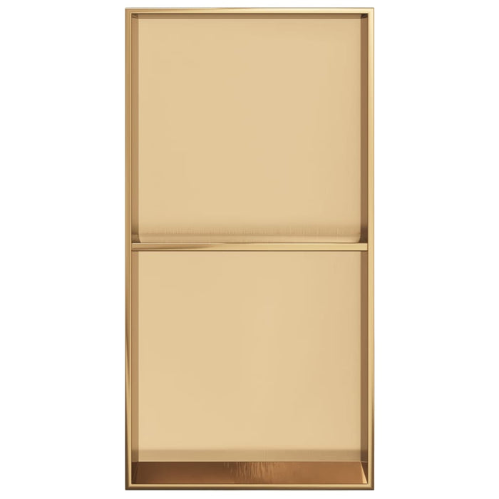 Nicchia per Doccia Oro Spazzolato 32x62x9cm in Acciaio Inox 4005133