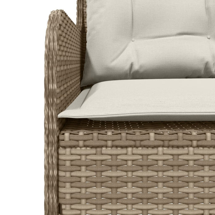 vidaXL Divano da Giardino con Cuscini a L Beige in Polyrattan
