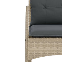 Sedia a Dondolo Giardino con Cuscini Polyrattan Grigio Chiaro 369023
