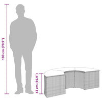 Poggiapiedi da Giardino con Cuscino Beige in Polyrattan