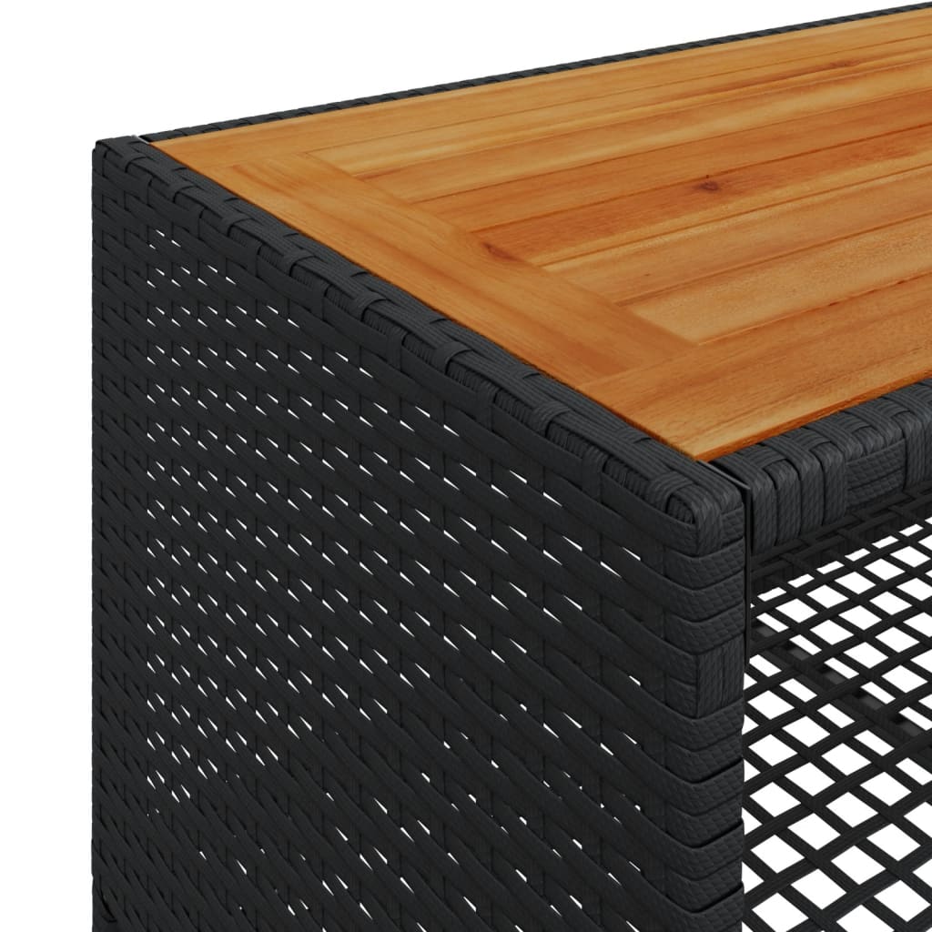 Set Divani da Giardino 4 pz con Cuscini Nero in Polyrattan 368398