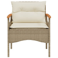 Set Divano da Giardino 3 pz con Cuscini-Sofa da Giardino-Divanetto da esterno Beige in Polyrattan 263188