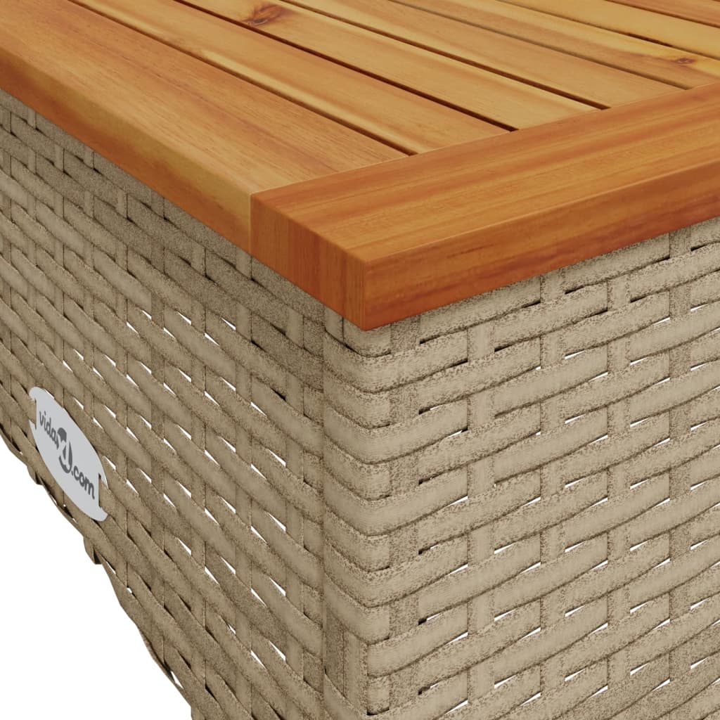 Set Divano da Giardino 3 pz con Cuscini-Sofa da Giardino-Divanetto da esterno Beige in Polyrattan 263188