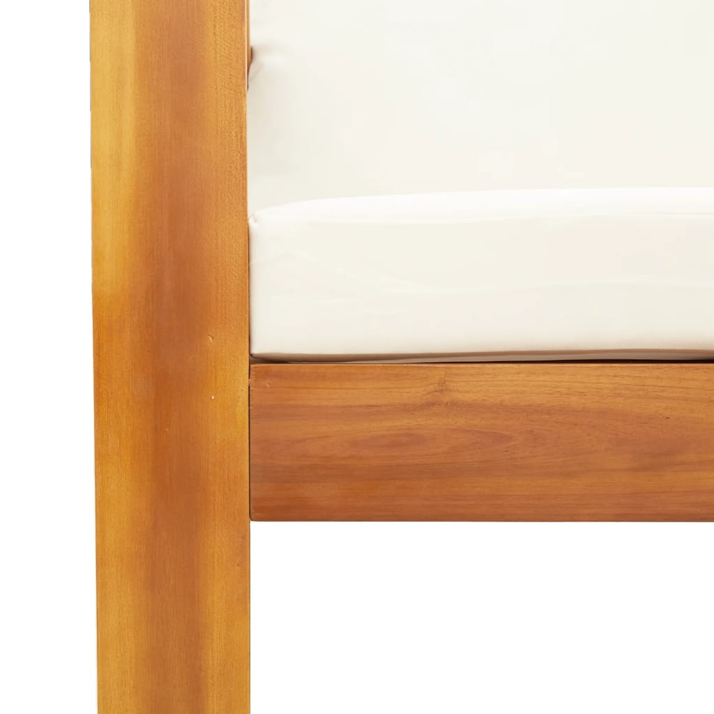 Set Divano da Giardino 5 pz con Cuscini Legno Massello Acacia