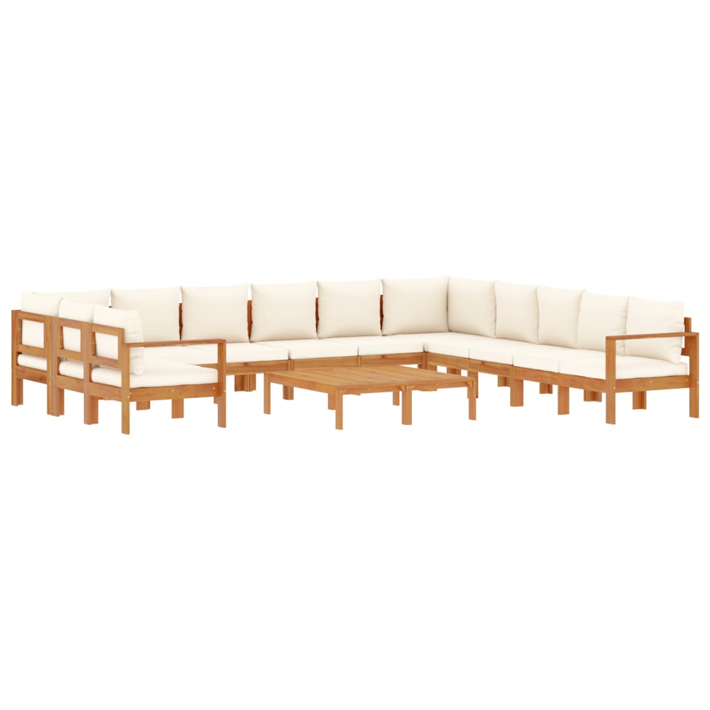 Set Divano Giardino 9 pz con Cuscini Legno Massello di Acacia