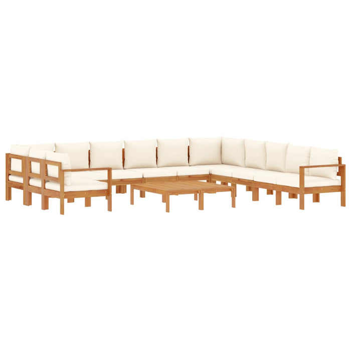Set Divano Giardino 9 pz con Cuscini Legno Massello di Acacia