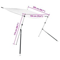 Set Estensione Tendalino a T Bianco 174x205x(115-194) cm