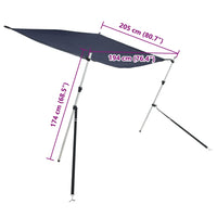 Set Estensione Tendalino a T Blu Marino 174x205x(115-194) cm