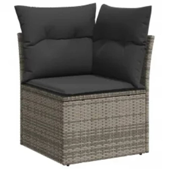 Set Divano da Giardino 8 pz con Cuscini Grigio in Polyrattan 3219939
