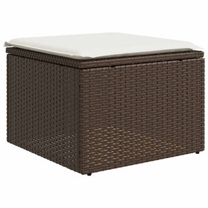 Set Divano da Giardino 5 pz con Cuscini-Sofa da Giardino-Divanetto da esterno Marrone in Polyrattan 268910