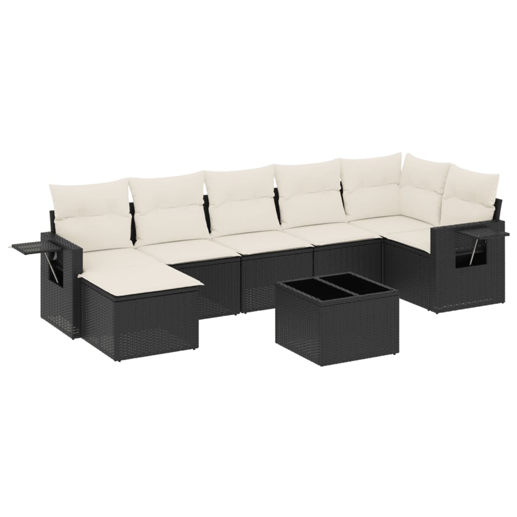 Set Divani da Giardino con Cuscini 8 pz Nero in Polyrattancod mxl 89779