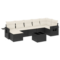 Set Divani da Giardino con Cuscini 8 pz Nero in Polyrattancod mxl 89779