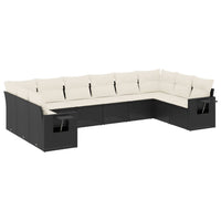 Set Divani da Giardino 10pz con Cuscini in Polyrattan Nerocod mxl 88949