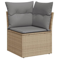 Set Divano da Giardino 4 pz con Cuscini Beige in Polyrattan 3221308