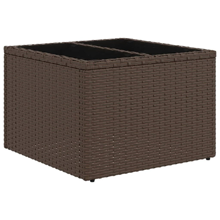 Set Divano da Giardino 5 pz con Cuscini-Sofa da Giardino-Divanetto da esterno Marrone in Polyrattan 961378