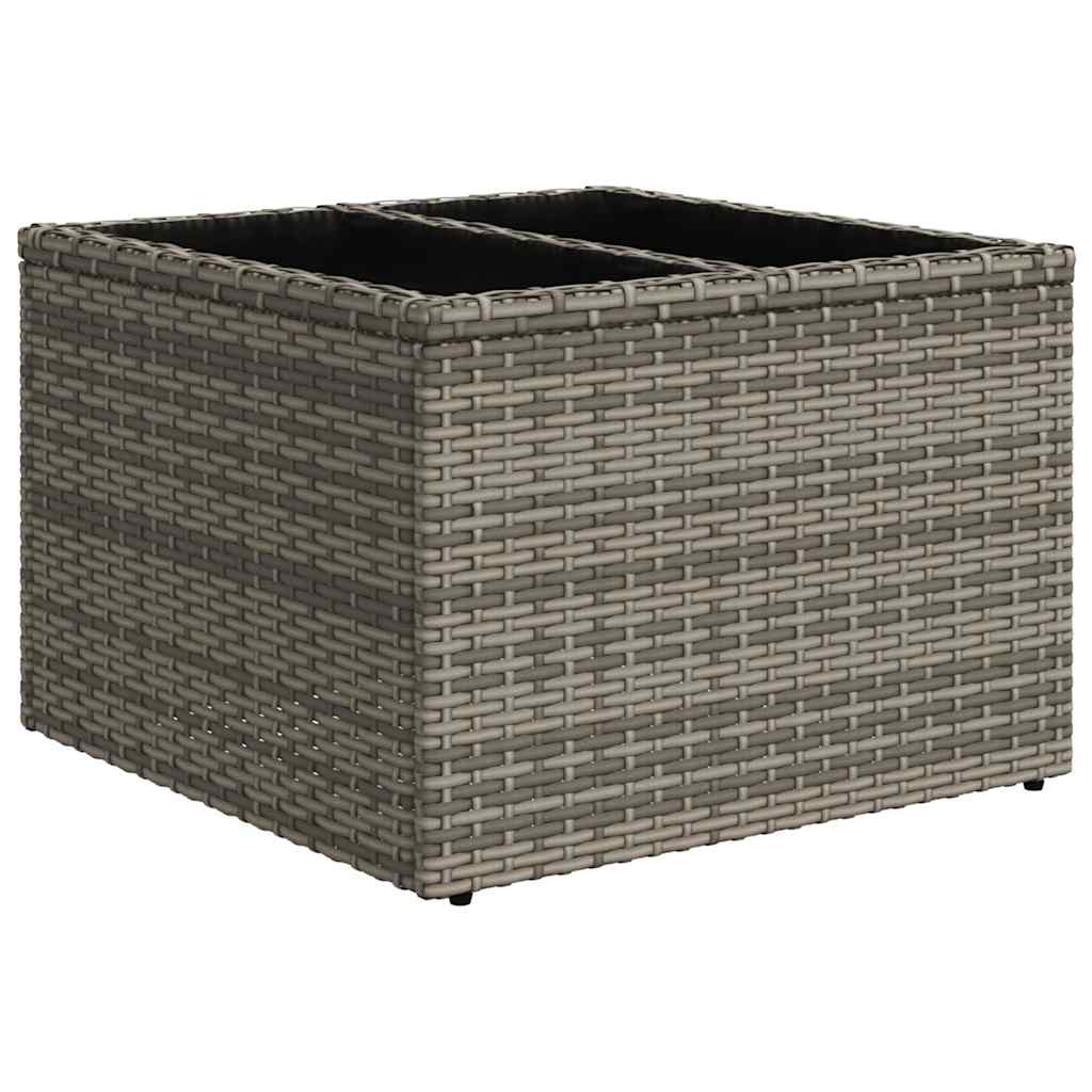 Set Divani da Giardino 7 pz con Cuscini Grigio in Polyrattan 3222599
