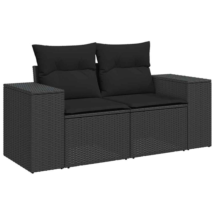Set Divani da Giardino 10pz con Cuscini in Polyrattan Nerocod mxl 92752