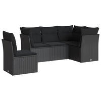 Set Divani da Giardino 5 pz con Cuscini in Polyrattan Nerocod mxl 90004
