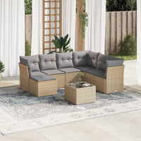 Set Divano da Giardino 8 pz con Cuscini Beige in Polyrattancod mxl 87297