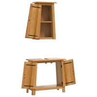 Set Mobili da Bagno 2 pz in Legno Massello di Pino 3223459