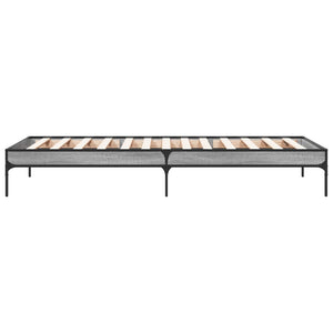 Giroletto Grigio Sonoma 100x200 cm Legno Multistrato e Metallo 845029