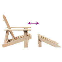 vidaXL Sedia Adirondack con Ottomana in Legno Massello di Abete