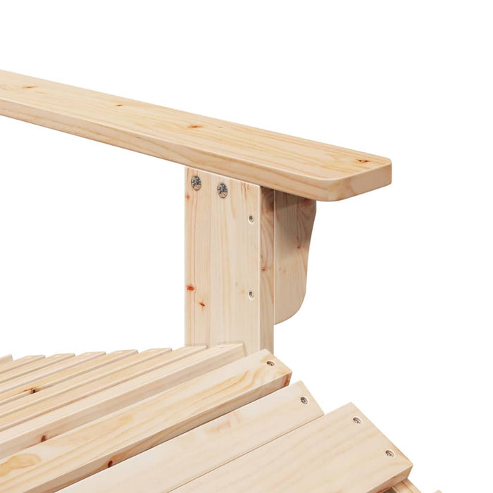 vidaXL Sedia Adirondack con Ottomana in Legno Massello di Abete